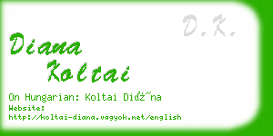 diana koltai business card